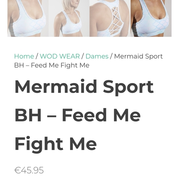 Feed me Fight Me Mermaid Set-Leggings Size M and Sports Bra Size XS - Picture 9 of 15